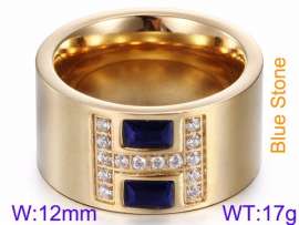 Stainless Steel Stone&Crystal Ring