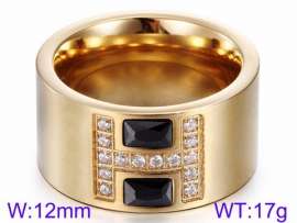 Stainless Steel Stone&Crystal Ring