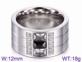 Stainless Steel Stone&Crystal Ring