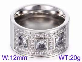 Stainless Steel Stone&Crystal Ring
