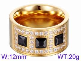Stainless Steel Stone&Crystal Ring
