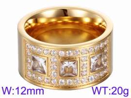 Stainless Steel Stone&Crystal Ring