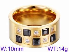 Stainless Steel Stone&Crystal Ring