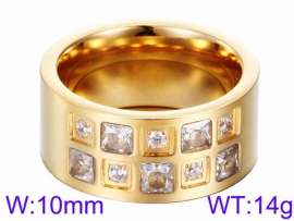 Stainless Steel Stone&Crystal Ring
