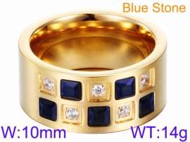 Stainless Steel Stone&Crystal Ring