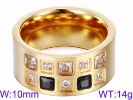 Stainless Steel Stone&Crystal Ring