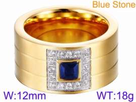 Stainless Steel Stone&Crystal Ring
