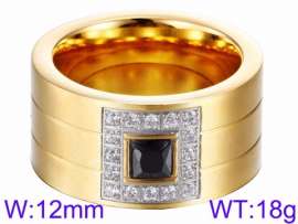 Stainless Steel Stone&Crystal Ring