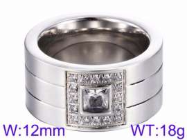 Stainless Steel Stone&Crystal Ring