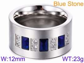 Stainless Steel Stone&Crystal Ring