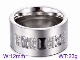 Stainless Steel Stone&Crystal Ring