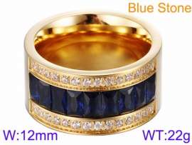 Stainless Steel Stone&Crystal Ring