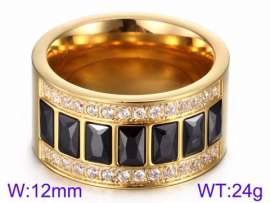 Stainless Steel Stone&Crystal Ring