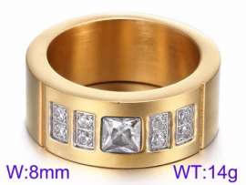 Stainless Steel Stone&Crystal Ring