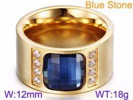Stainless Steel Stone&Crystal Ring
