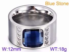 Stainless Steel Stone&Crystal Ring