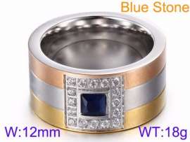 Stainless Steel Stone&Crystal Ring
