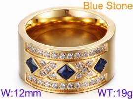 Stainless Steel Stone&Crystal Ring