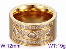 Stainless Steel Stone&Crystal Ring