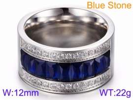Stainless Steel Stone&Crystal Ring