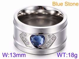 Stainless Steel Stone&Crystal Ring