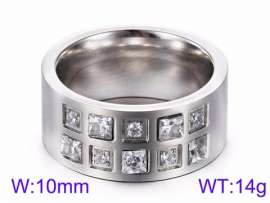 Stainless Steel Stone&Crystal Ring