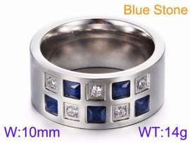 Stainless Steel Stone&Crystal Ring