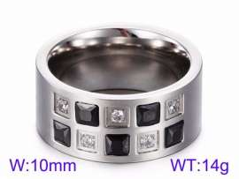 Stainless Steel Stone&Crystal Ring
