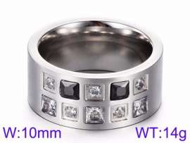 Stainless Steel Stone&Crystal Ring