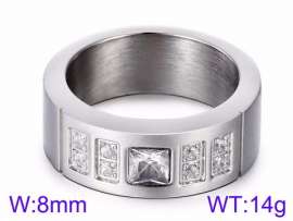 Stainless Steel Stone&Crystal Ring