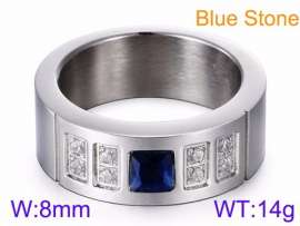 Stainless Steel Stone&Crystal Ring