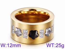 Stainless Steel Stone&Crystal Ring
