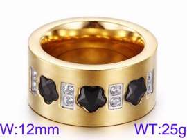 Stainless Steel Stone&Crystal Ring
