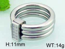 Stainless Steel Stone&Crystal Ring