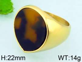 Stainless Steel Stone&Crystal Ring