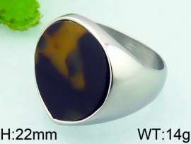 Stainless Steel Stone&Crystal Ring