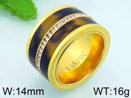 Stainless Steel Stone&Crystal Ring