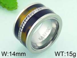 Stainless Steel Stone&Crystal Ring