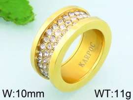 Stainless Steel Stone&Crystal Ring
