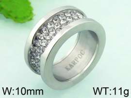 Stainless Steel Stone&Crystal Ring