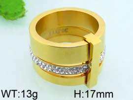 Stainless Steel Stone&Crystal Ring