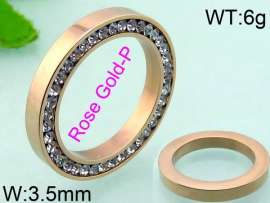 Stainless Steel Stone&Crystal Ring