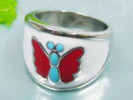 Stainless Steel Enamel Ring