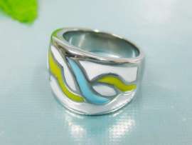 Stainless Steel Enamel Ring