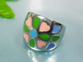 Stainless Steel Enamel Ring