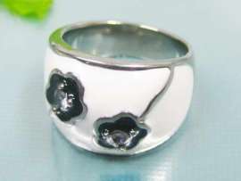 Stainless Steel Stone&Crystal Ring
