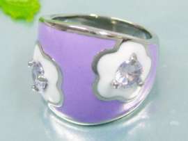 Stainless Steel Stone&Crystal Ring