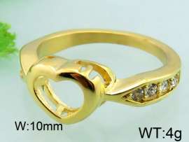 Stainless Steel Stone&Crystal Ring