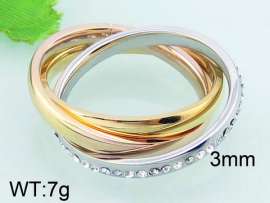 Stainless Steel Stone&Crystal Ring