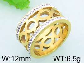 Stainless Steel Stone&Crystal Ring